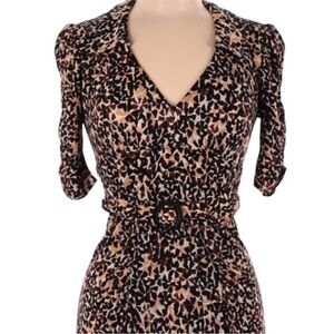 Nanette Lepore printed pleated stretchy dress